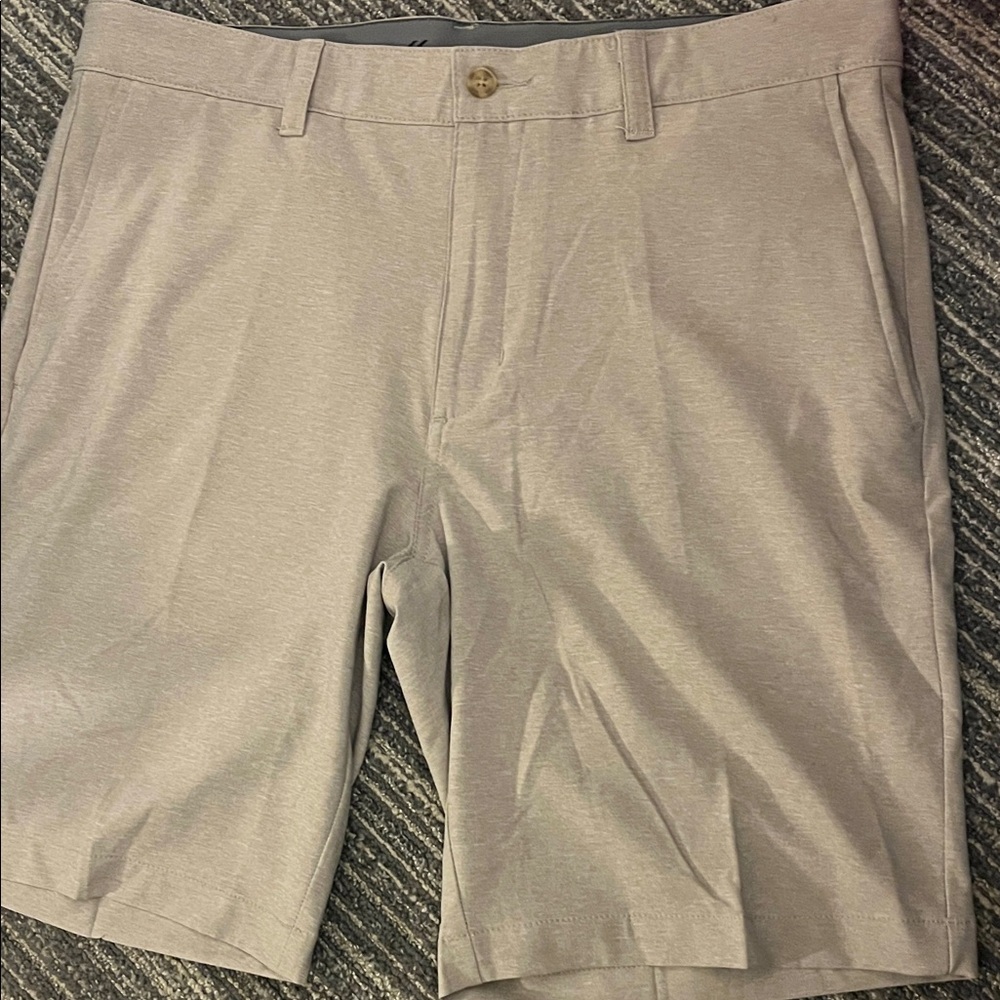 Hogan Men's Light Gray Flat Front Shorts